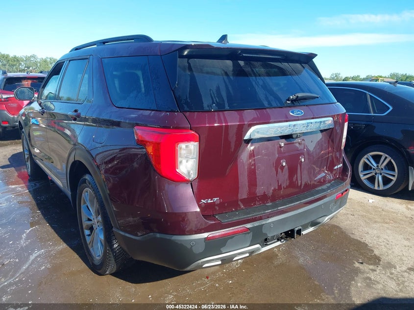 Vin: 1fmsk8dhxngc16353, lot: 45820357, ford explorer xlt 20223