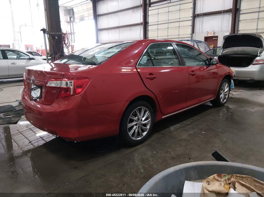 Vin: 4t1bf1fk0cu622208, lot: 45820444, toyota camry le 20124