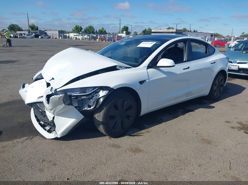 Vin: 5yj3e1ea9sf026039, lot: 45820523, tesla model 3 long range rear-wheel drive/standard rear-wheel drive 20252