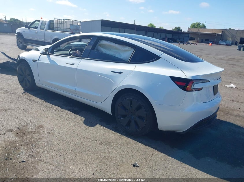 Vin: 5yj3e1ea9sf026039, lot: 45820523, tesla model 3 long range rear-wheel drive/standard rear-wheel drive 20253