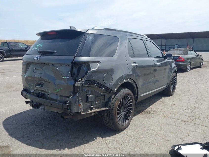 Vin: 1fm5k8ht3ggc69491, lot: 45820573, ford explorer platinum 20164