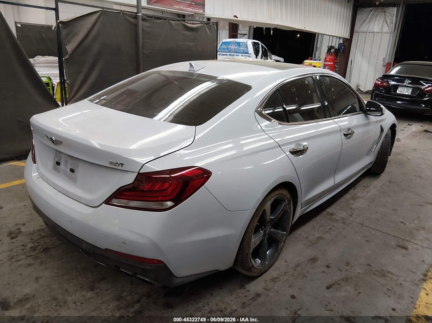 Vin: kmtg44la8lu045409, lot: 45820682, genesis g70 2.0t rwd 20204