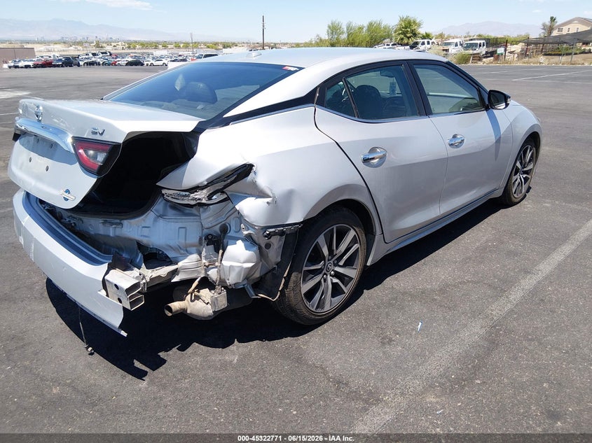 Vin: 1n4aa6cv7lc379437, lot: 45820705, nissan maxima sv xtronic cvt 20204