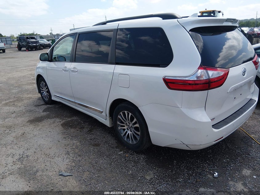Vin: 5tdyz3dc9ks980469, lot: 45820717, toyota sienna xle 8 passenger 20193