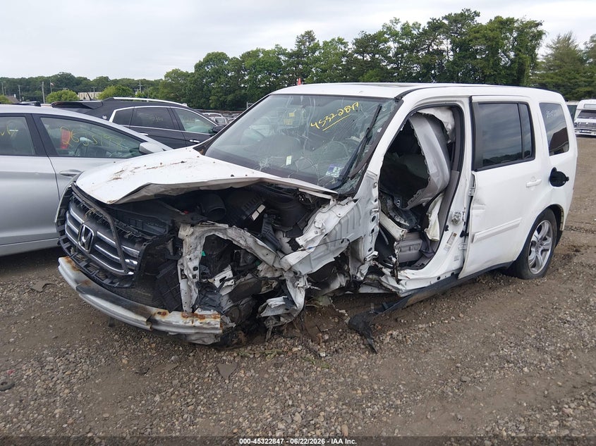 Vin: 5fnyf4h6xdb020488, lot: 45820780, honda pilot ex-l 20132