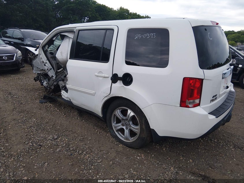 Vin: 5fnyf4h6xdb020488, lot: 45820780, honda pilot ex-l 20133