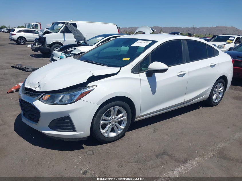 Vin: 1g1bc5sm0k7152960, lot: 45820848, chevrolet cruze ls 20192