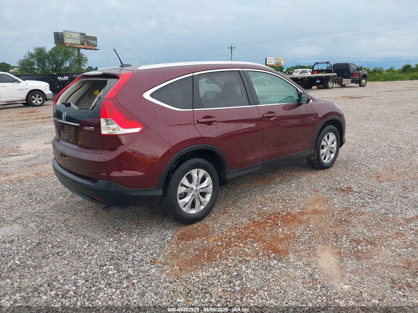 Vin: 5j6rm4h7xdl014121, lot: 45820862, honda cr-v ex-l 20134