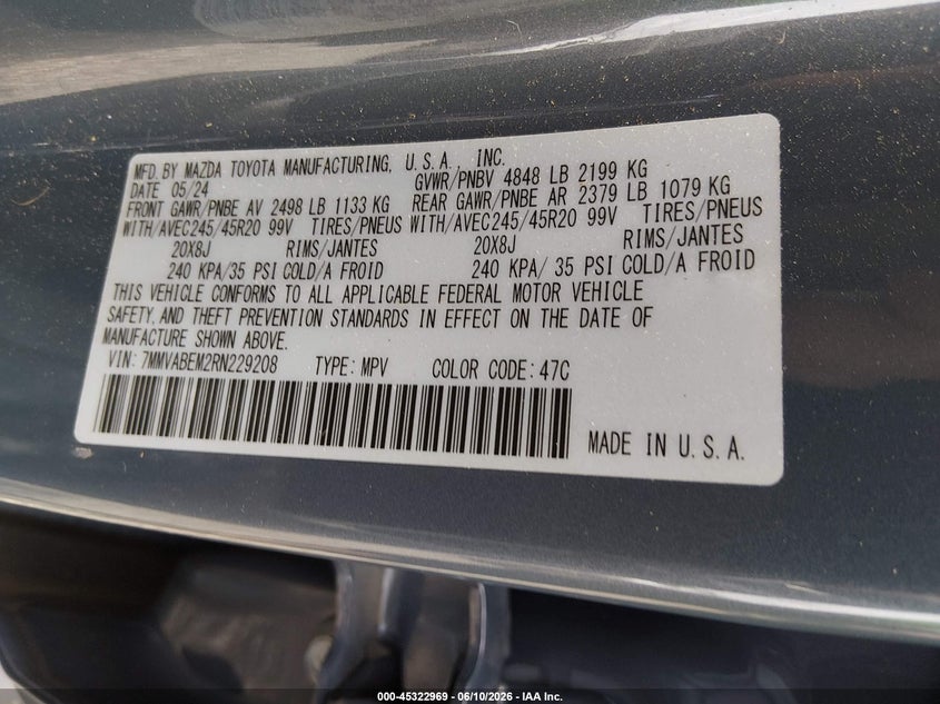 2024 Mazda Cx-50 2.5 S Premium Plus VIN: 7MMVABEM2RN229208 Lot: 45322969