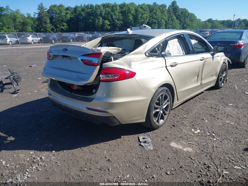 Vin: 3fa6p0ru0kr227726, lot: 45820929, ford fusion hybrid titanium 20194