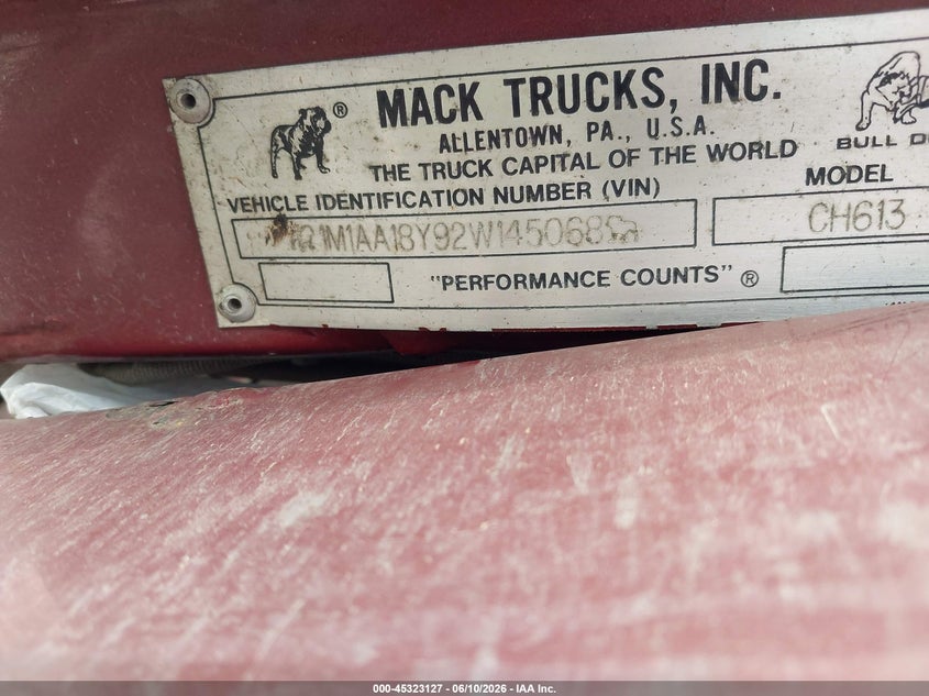 2002 OTHER MACK 600 CH600 TRUCK N/A