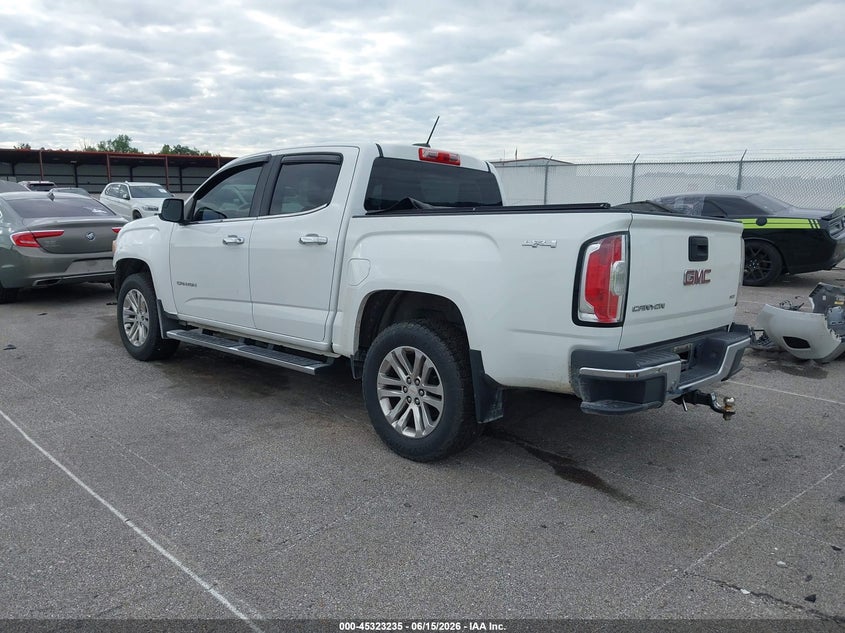 Vin: 1gtg6ce33f1209981, lot: 45821168, gmc canyon 4wd slt/slt 20153