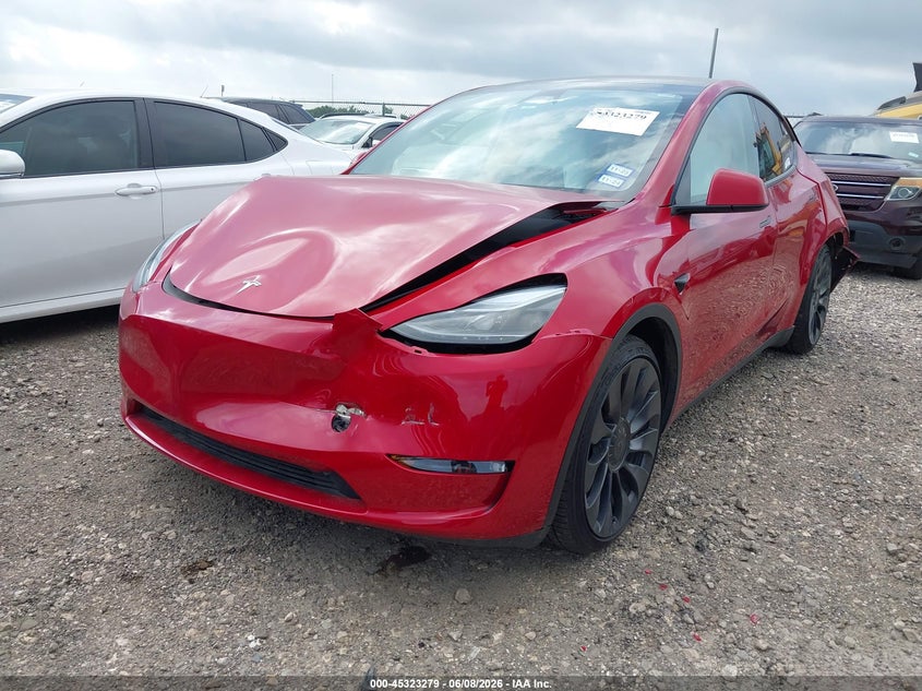 Vin: 7saygdef4pf925866, lot: 45821212, tesla model y performance dual motor all-wheel drive 20232
