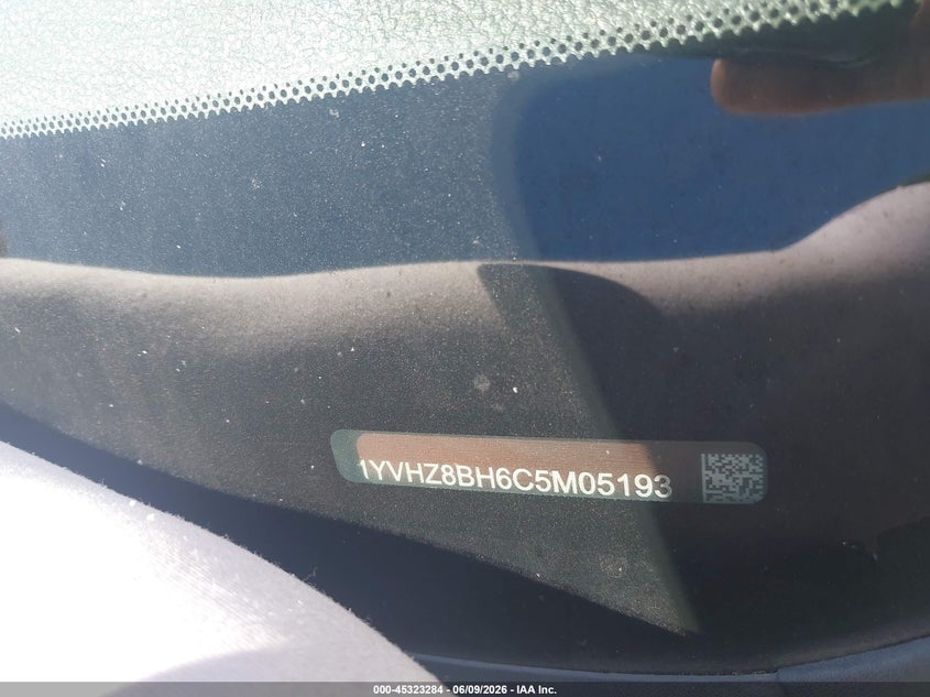 MAZDA MAZDA6 2012 VIN 1YVHZ8BH6C5M05193