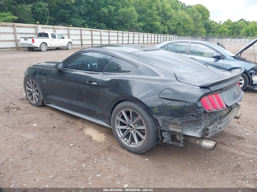 Vin: 1fa6p8cf9f5309052, lot: 45821397, ford mustang gt premium 20153