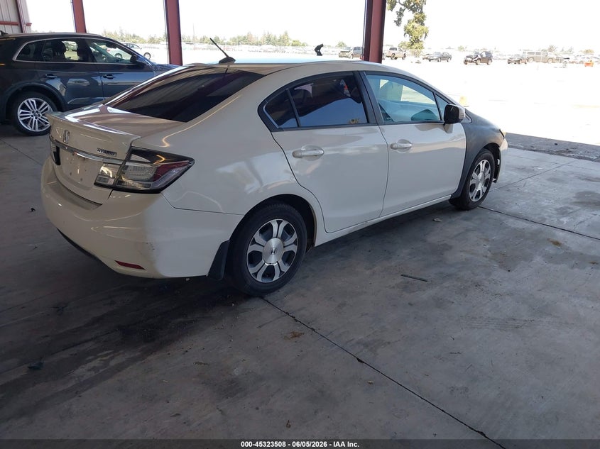 Vin: 19xfb4f24de200896, lot: 45821441, honda civic hybrid 20134