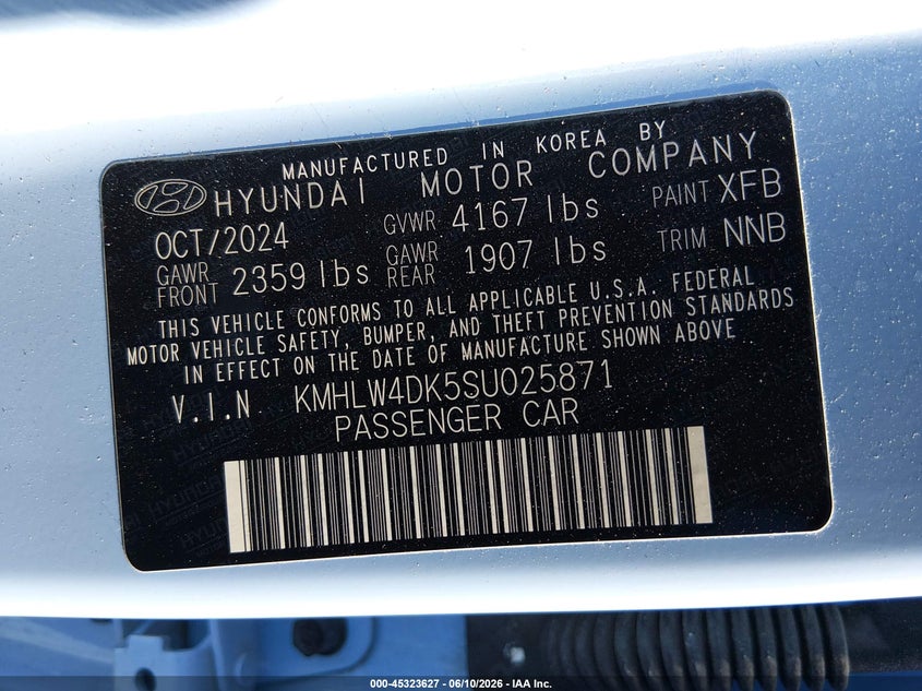 2025 Hyundai Elantra N VIN: KMHLW4DK5SU025871 Lot: 45323627