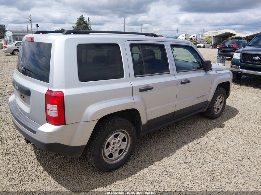 Vin: 1c4njpba0cd530564, lot: 45821616, jeep patriot sport 20124