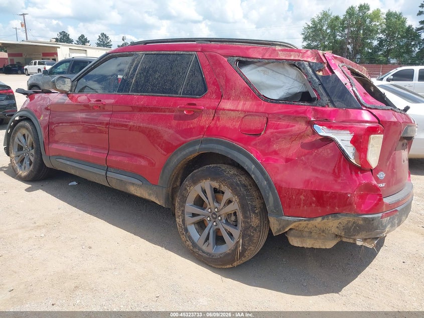 Vin: 1fmsk7dh8nga06201, lot: 45821666, ford explorer xlt 20223