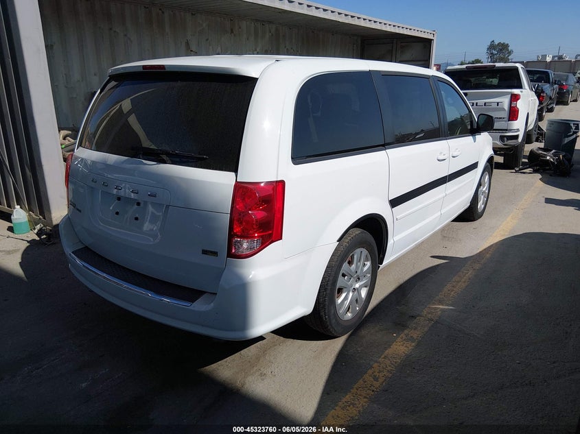 Vin: 2c4rdgbg2gr101572, lot: 45821693, dodge grand caravan se 20164