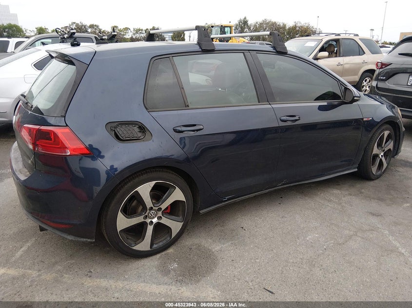 Vin: 3vw4t7au4fm073880, lot: 45821876, volkswagen golf gti 2.0t se 4-door 20154