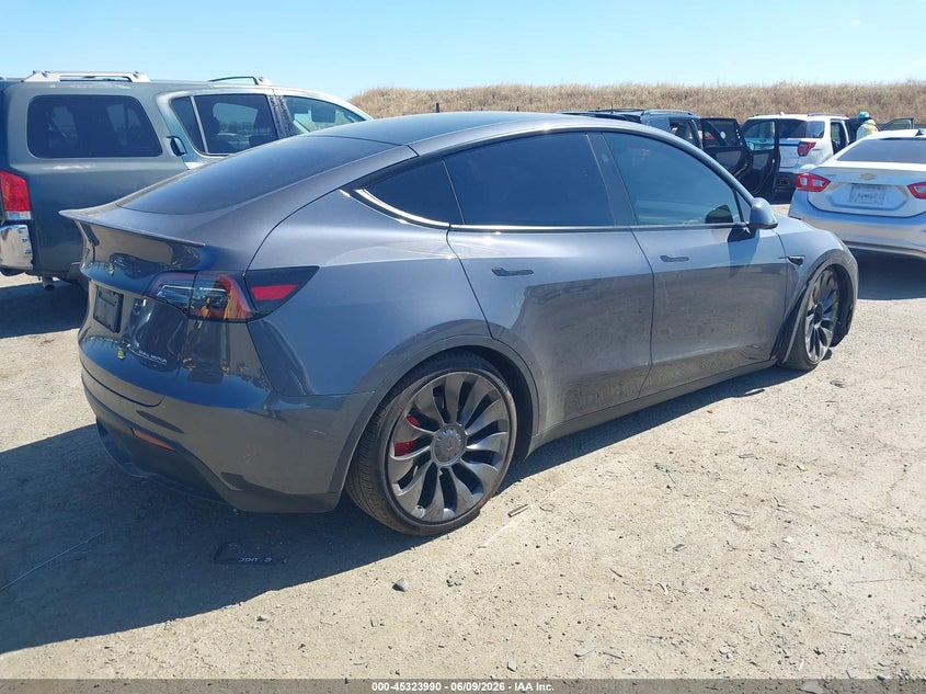 Vin: 7saygdef6pf812307, lot: 45821923, tesla model y performance dual motor all-wheel drive 20234