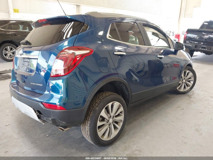 Vin: kl4cjasb7kb906677, lot: 45821940, buick encore fwd preferred 20194