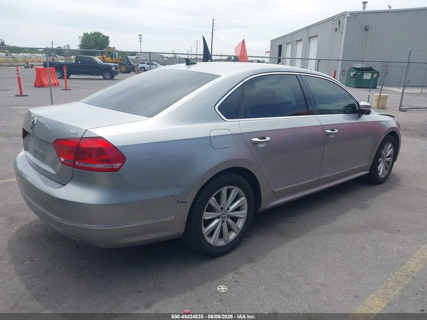 Vin: 1vwcp7a34dc023230, lot: 45821968, volkswagen passat 2.5l sel 20134