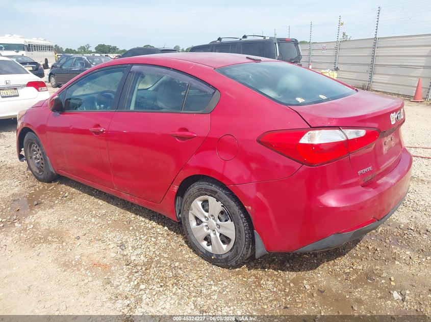 Vin: knafx4a60f5416316, lot: 45822160, kia forte lx 20153