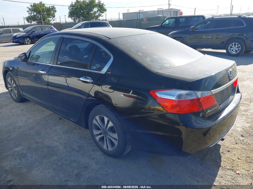 Vin: 1hgcr2f31da100741, lot: 45822227, honda accord lx 20133