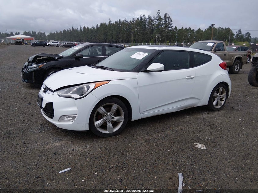 Vin: kmhtc6ad3eu214730, lot: 45822331, hyundai veloster base w/black 20142