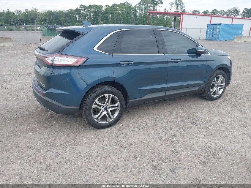 Vin: 2fmpk3k92gbb41548, lot: 45822591, ford edge titanium 20164