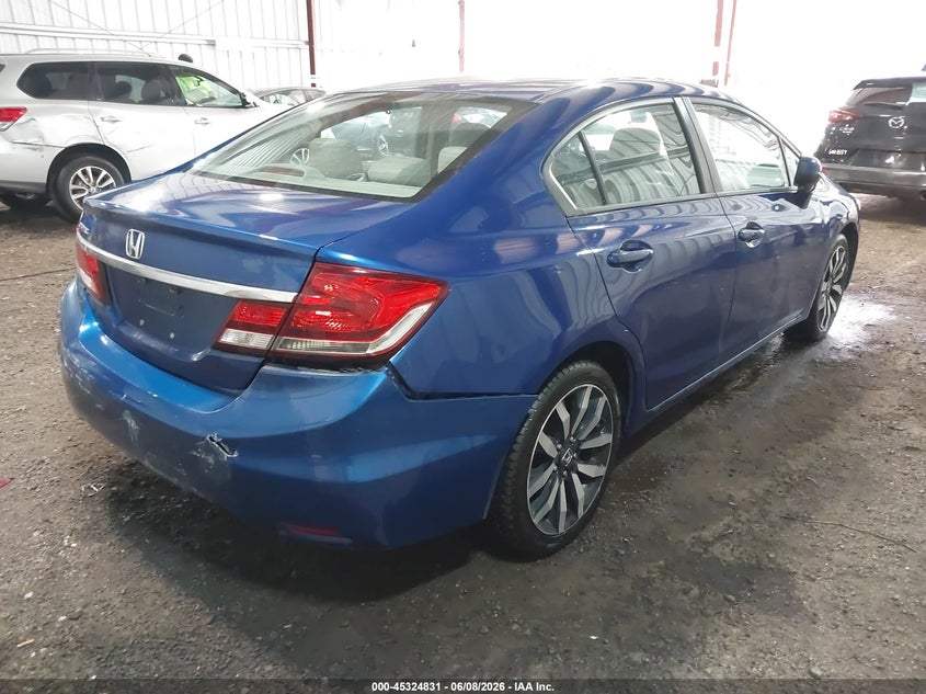 Vin: 19xfb2f90fe062262, lot: 45822765, honda civic ex-l 20154