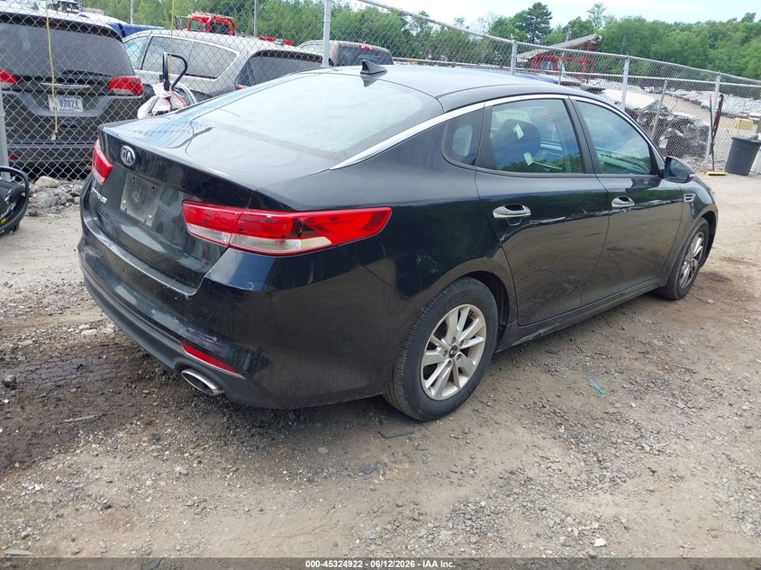 Vin: 5xxgt4l34hg143580, lot: 45822855, kia optima lx 20174