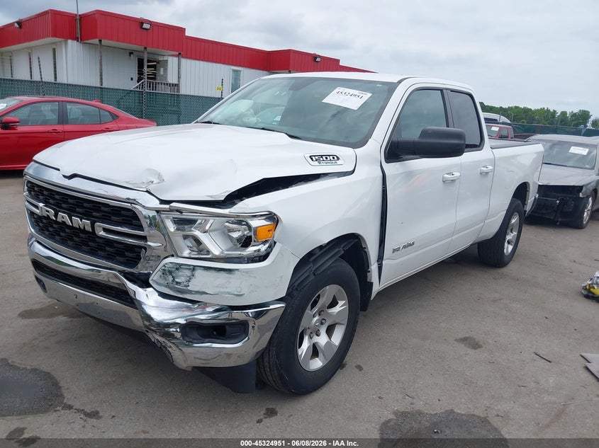 Vin: 1c6rrfbg8nn480266, lot: 45822884, ram 1500 big horn  4x4 6'4 box 20222