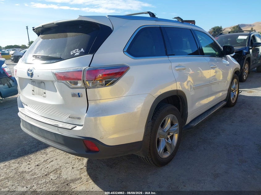 Vin: 5tddcrfh9fs008467, lot: 45822896, toyota highlander hybrid limited 20154
