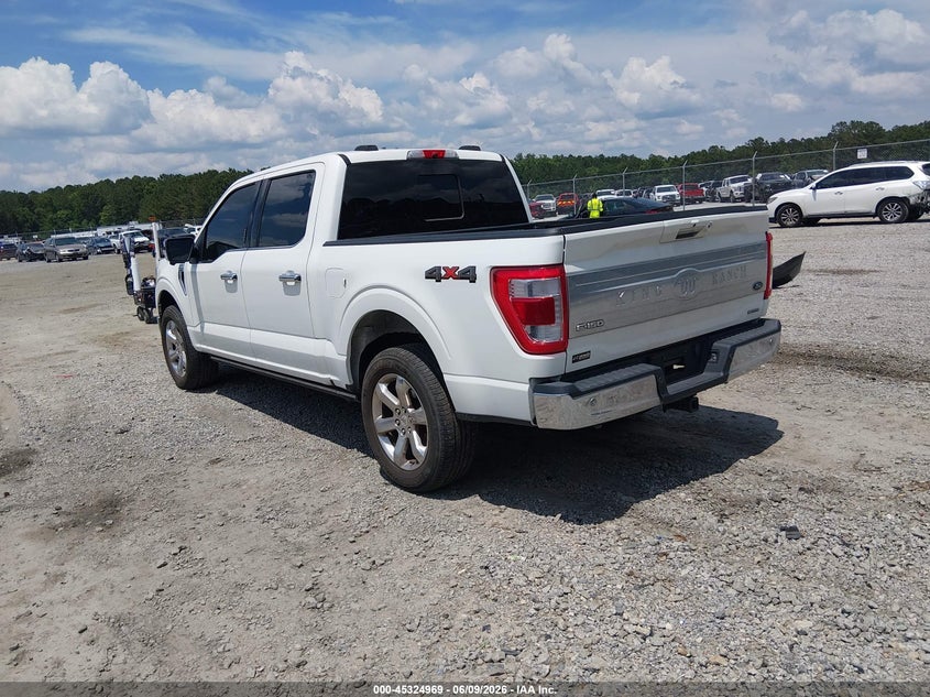 Vin: 1ftfw1e80mfb72142, lot: 45822902, ford f-150 king ranch 20213