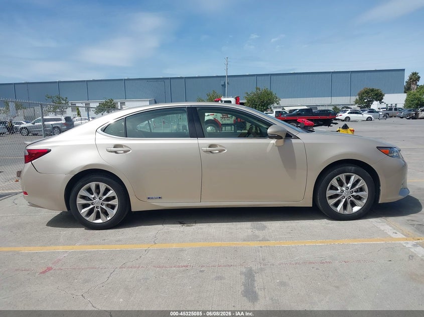 2013 LEXUS ES SEDAN 2.5L I-4 DOHC, VVT, 156HP
