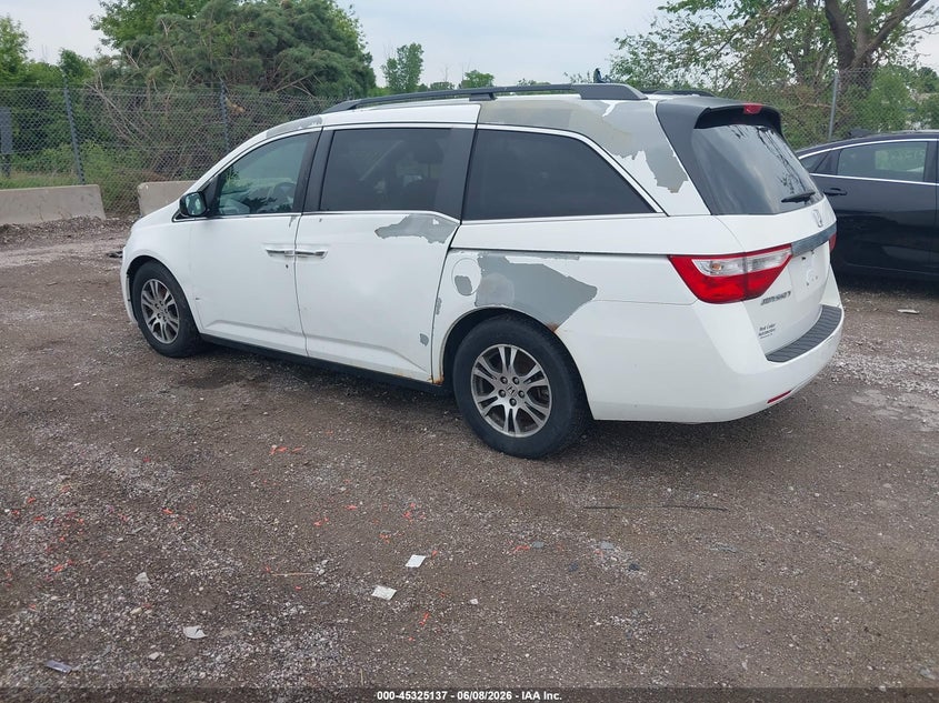 Vin: 5fnrl5h67db025537, lot: 45823070, honda odyssey ex-l 20133
