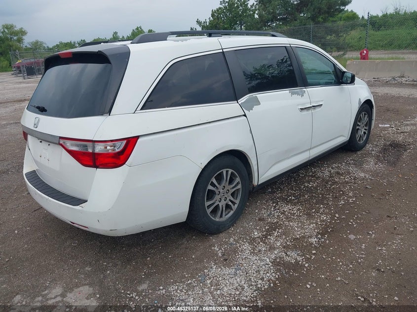 Vin: 5fnrl5h67db025537, lot: 45823070, honda odyssey ex-l 20134