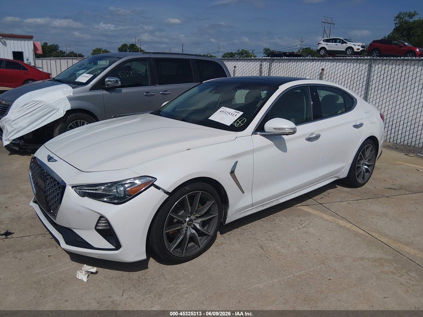 Vin: kmtg44la0lu051589, lot: 45823246, genesis g70 2.0t awd 20202
