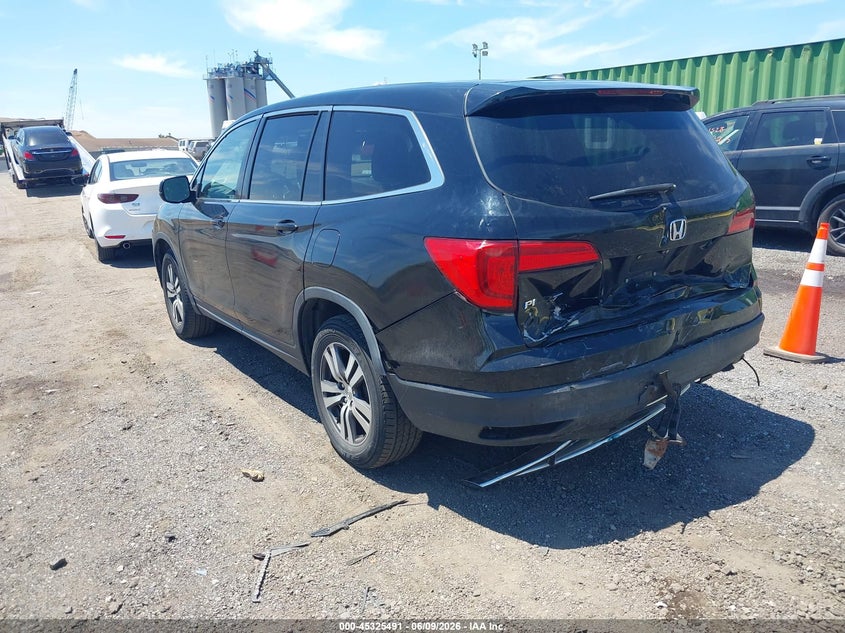 Vin: 5fnyf6h7xgb092381, lot: 45823424, honda pilot ex-l 20163
