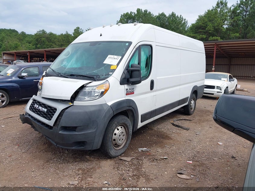 Vin: 3c6urvjg2ke545313, lot: 45823585, ram promaster 3500 cargo van high roof 159 wb ext 20192