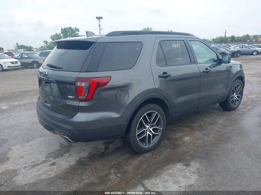 Vin: 1fm5k8gt9ggc56939, lot: 45823604, ford explorer sport 20164