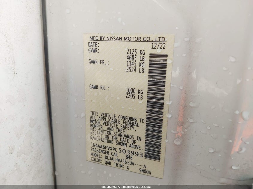 2023 NISSAN MAXIMA SEDAN 3.5L V-6 DI, DOHC, VVT, 300HP