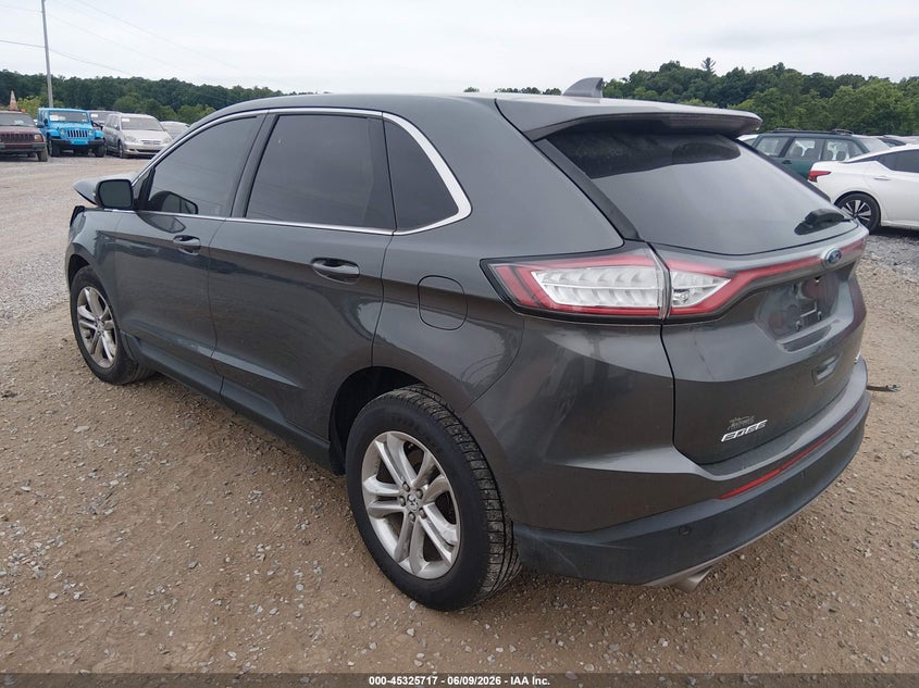 Vin: 2fmtk4j87fbc08740, lot: 45823650, ford edge sel 20153