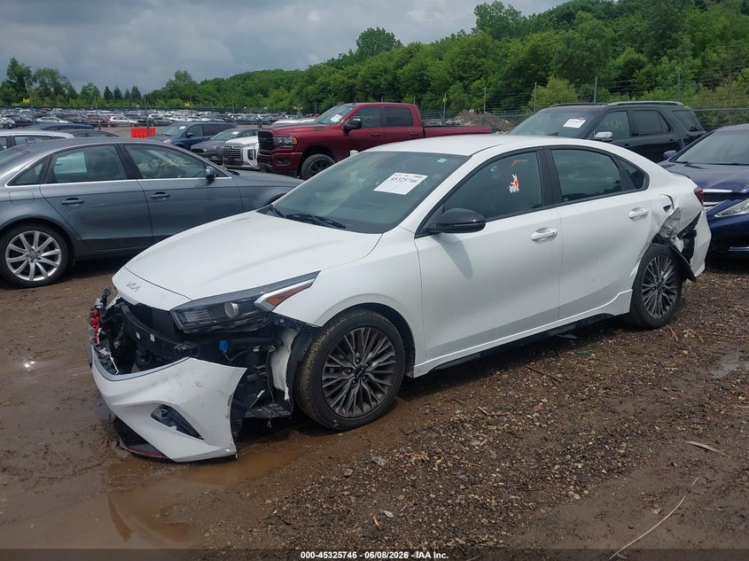Vin: 3kpf54ad0ne445678, lot: 45823679, kia forte gt-line 20222