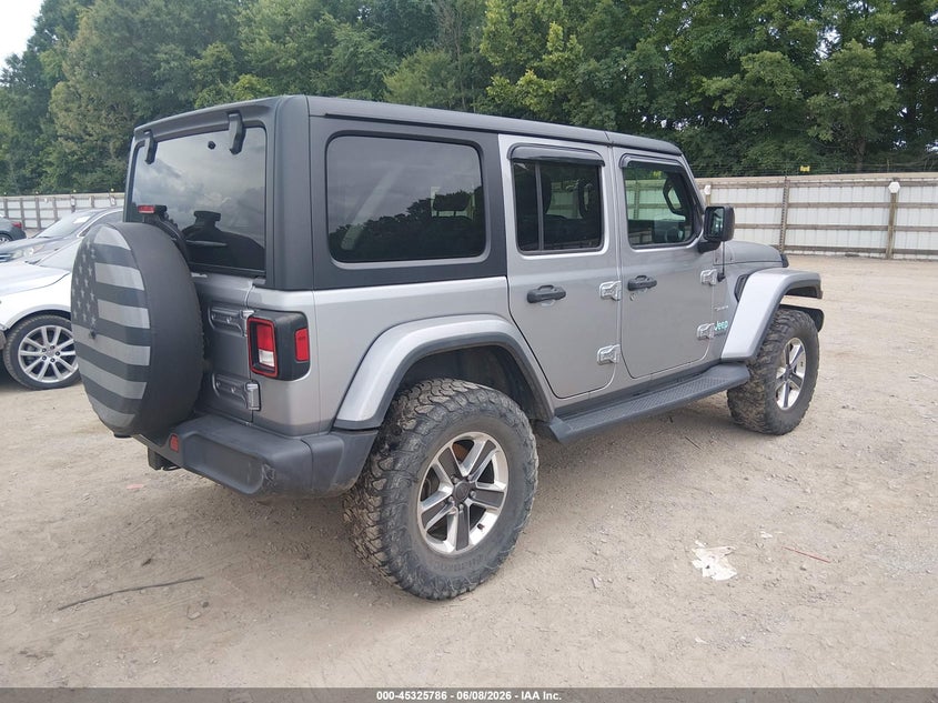 Vin: 1c4hjxen7kw590369, lot: 45823719, jeep wrangler unlimited sahara 4x4 20194