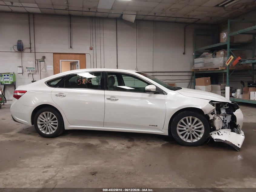2013 TOYOTA AVALON SEDAN 2.5L I-4 DOHC, VVT, 156HP