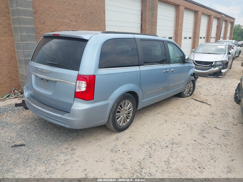 Vin: 2c4rc1cg2dr588766, lot: 45823776, chrysler town & country touring-l 20134
